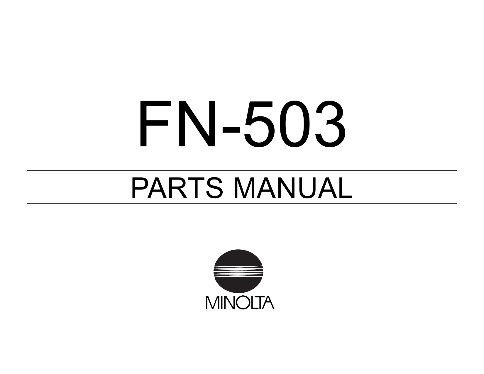 Konica-Minolta Options FN-503 Parts Manual-1